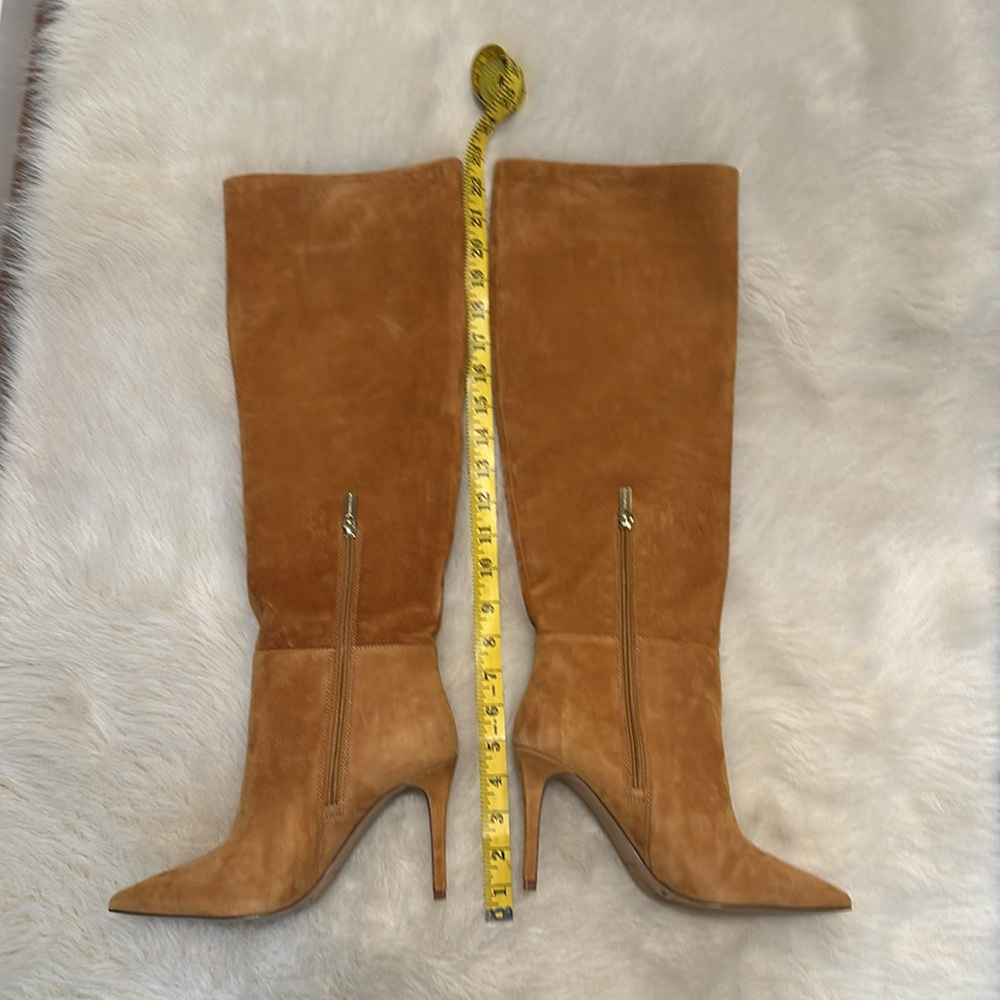 Suede Knee-High Boots in Tan, New in the box - Picture 3 of 7
